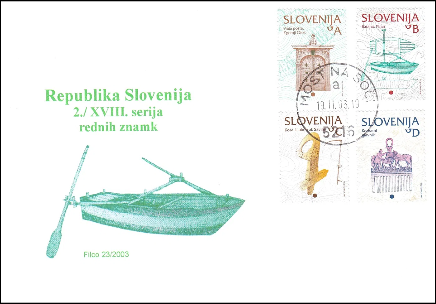 REPUBLIKA SLOVENIJA 2. / XVIII. SERIJA REDNIH POŠTNIH ZNAMK 